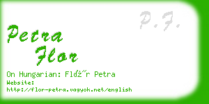 petra flor business card